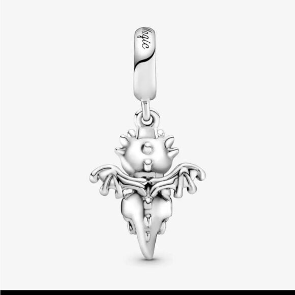 925 Sterling Silver Dragon Charm - Picture 2 of 8